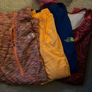 Assorted Athletic Tops — Nike, North Face, Athleta and Under Armour